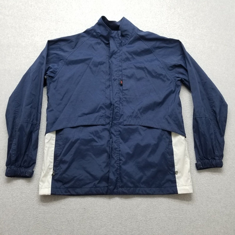 Nike Jacket Mens Large Blue Full‎ Zip Pockets Nylon Windbreaker